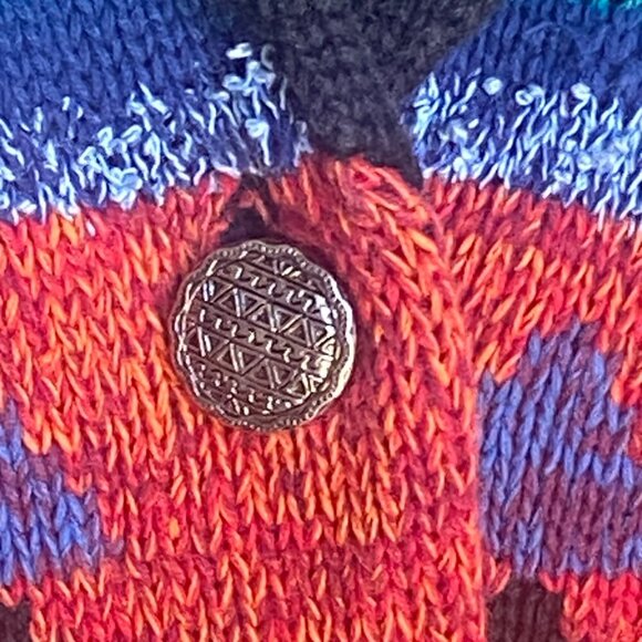 VTG Southwestern/Western/Tribal/Aztec Cowichan Cardigan Sweater L 80’s 90’s 142R - Picture 5 of 7